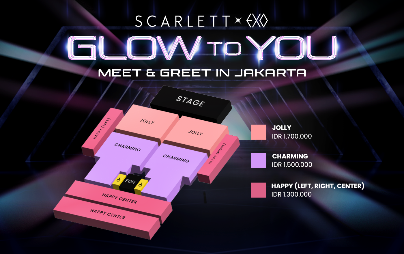 Seat Plan Meet and Greet Scarlett EXO GLOW TO YOU